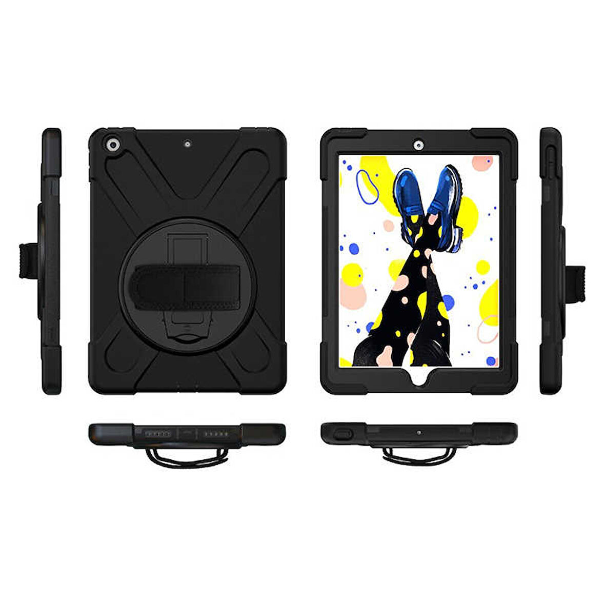 iPad 10.2 2021 (9.Nesil) ​HLP Defender Tablet Silikon - Siyah