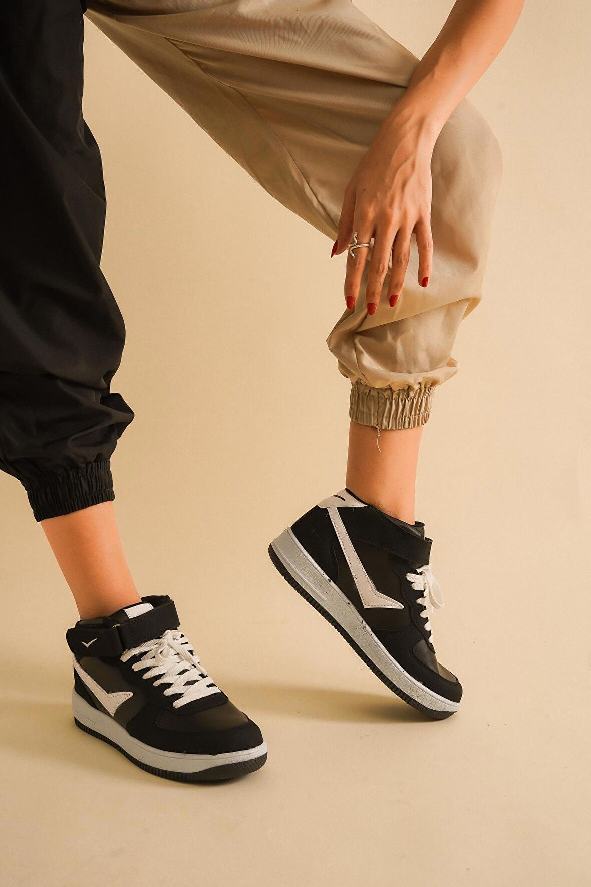 Kadın Günlük Konforlu Kalıp Boğazlı Sneakers Spor Ayakkabı BOOT00051