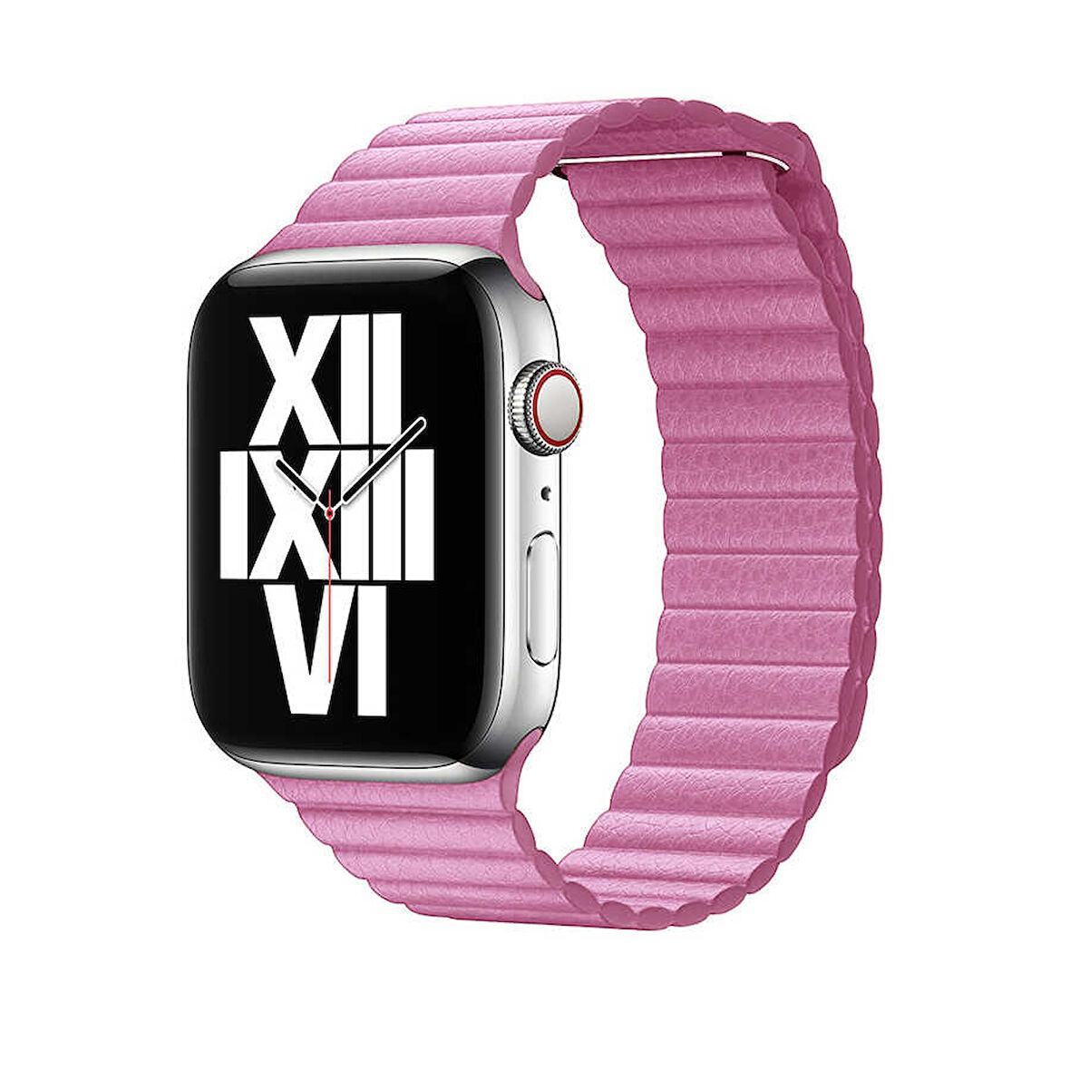 Watch 40mm Uyumlu KRD-09 Deri Lop Zore Kordon-Pembe