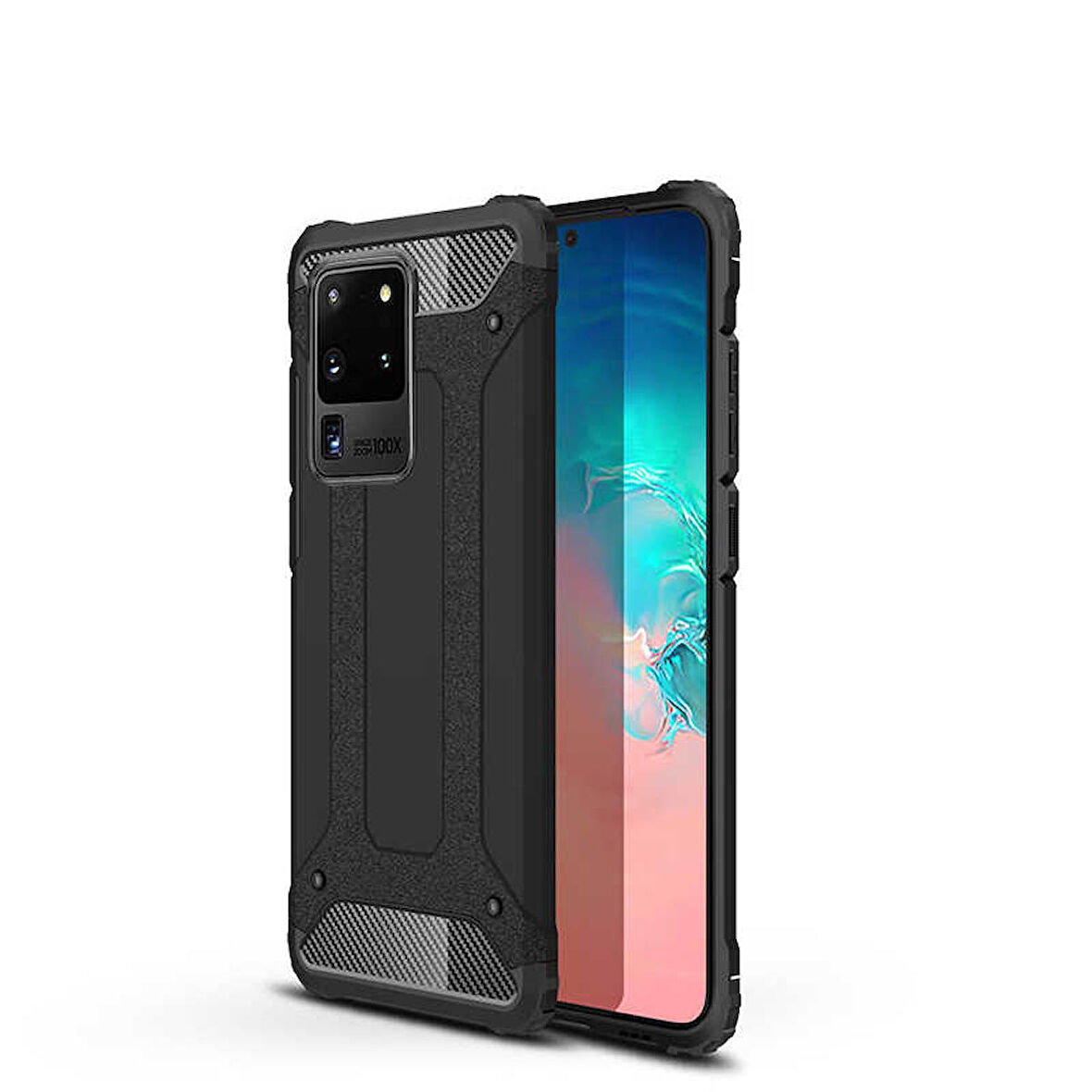 Galaxy S20 Ultra Uyumlu Zore Crash Silikon Kapak-Siyah