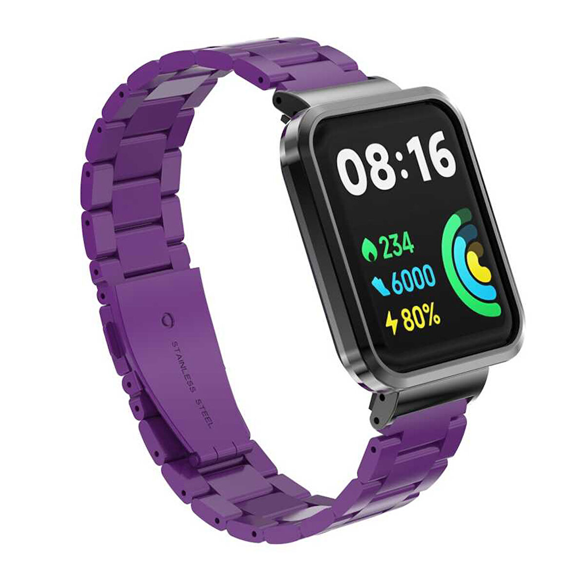 Xiaomi Redmi Watch 2 Lite Uyumlu KRD-60 Metal Zore Kordon-Mor