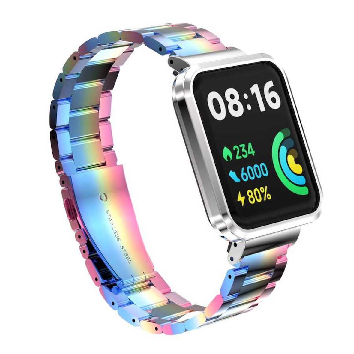 Xiaomi Redmi Watch 2 Lite Uyumlu KRD-60 Metal Zore Kordon-Colorful