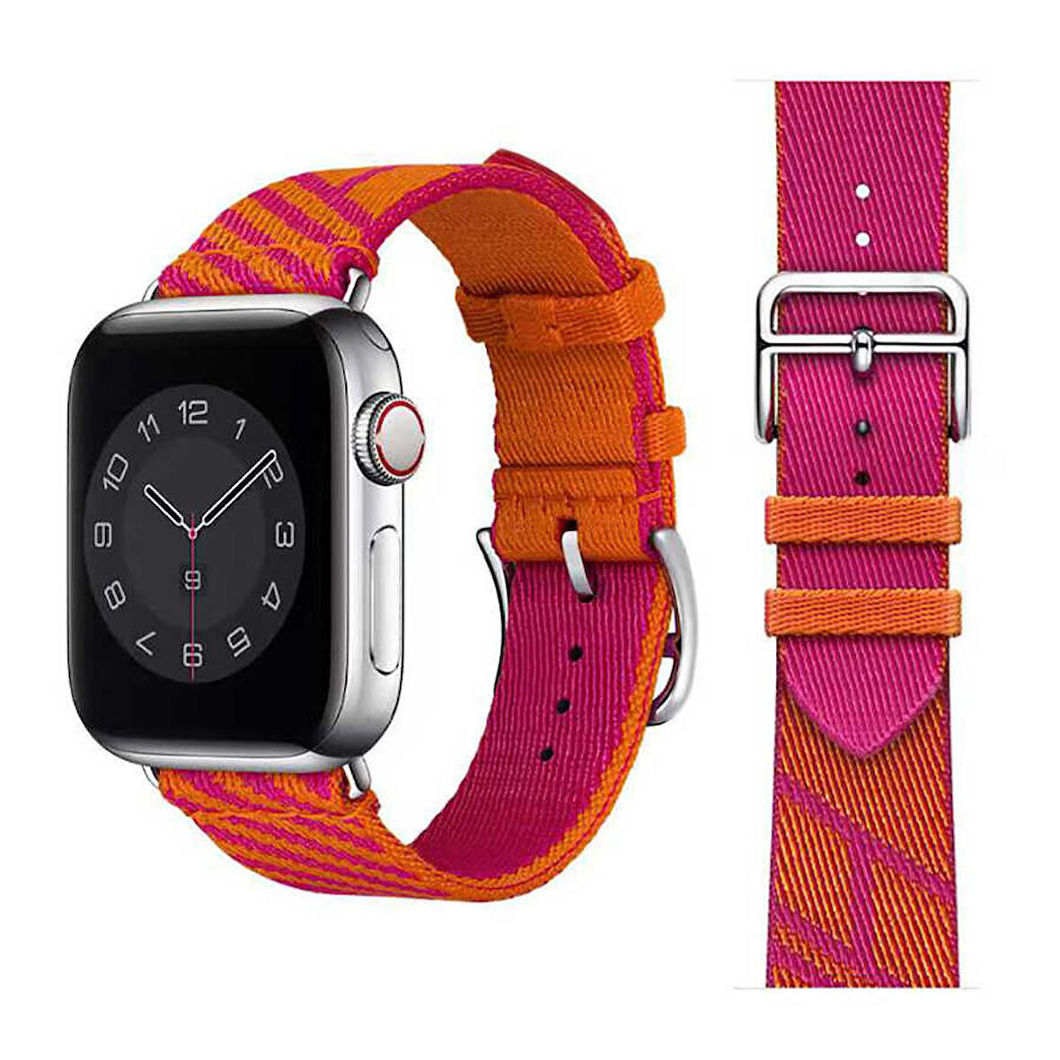 Apple Watch Uyumlu 38mm KRD-51 Hasır Kordon 