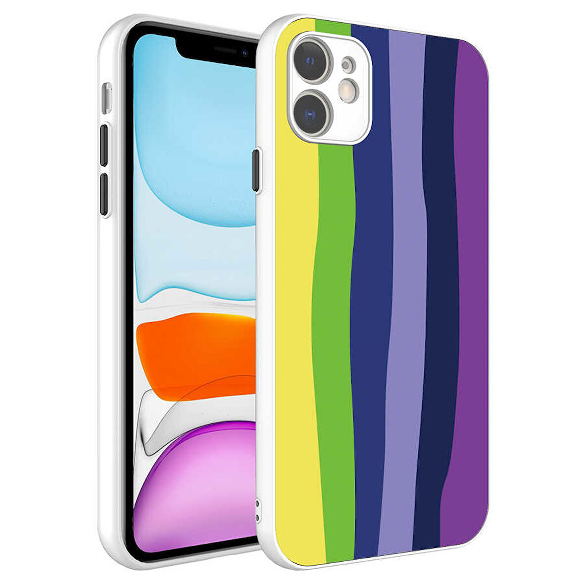 iPhone 11 Uyumlu Kamera Korumalı Renkli TSYSerli Zore X-Cam Kılıf-NO3