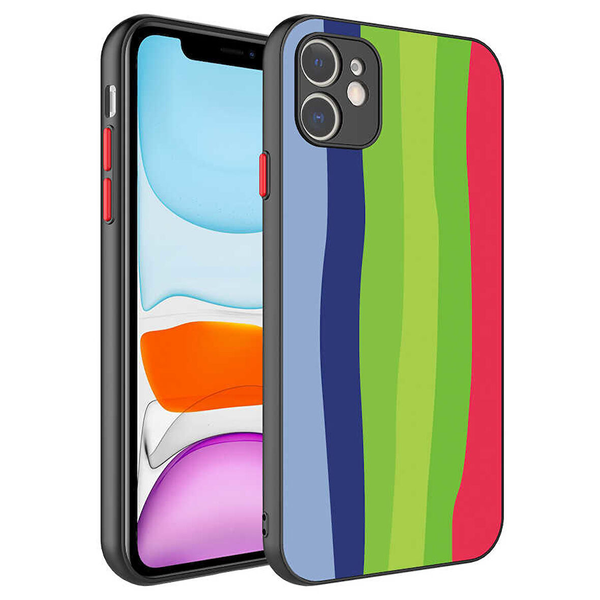 iPhone 11 Uyumlu Kamera Korumalı Renkli TSYSerli Zore X-Cam Kılıf-NO4