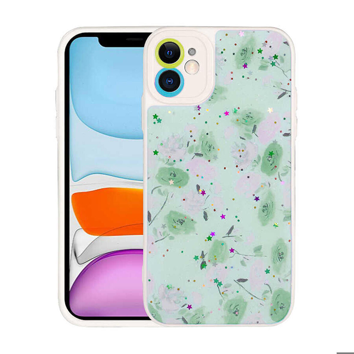 iPhone 11 Uyumlu Kamera Korumalı Sert Desenli Zore Pami Kapak-NO3