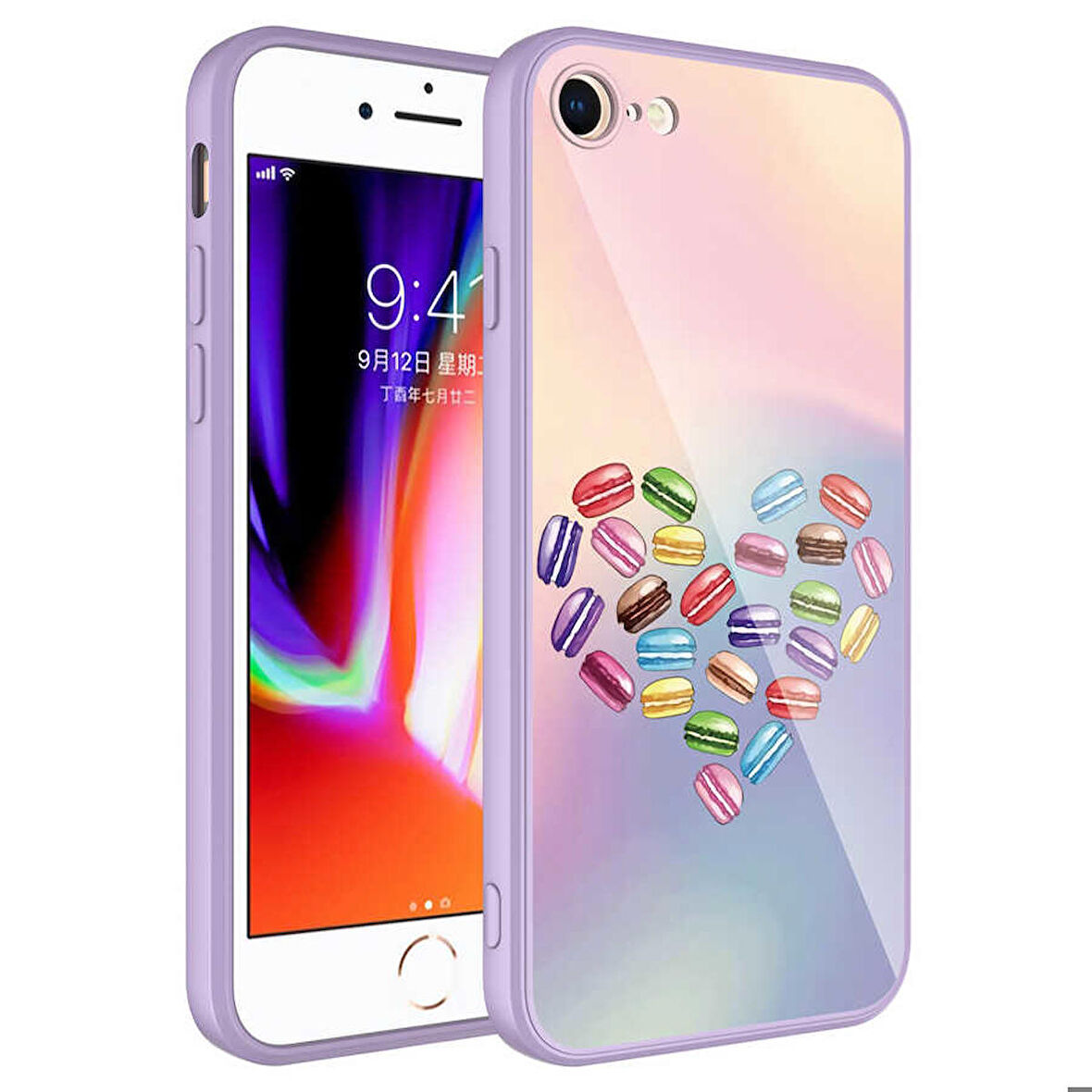 iPhone SE 2022 Uyumlu Kamera Korumalı Desenli Sert Silikon Zore Epoksi Kapak-NO1
