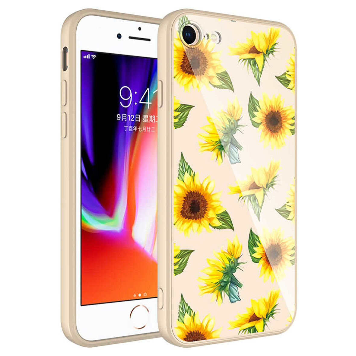 iPhone SE 2022 Uyumlu Kamera Korumalı Desenli Sert Silikon Zore Epoksi Kılıf-NO2