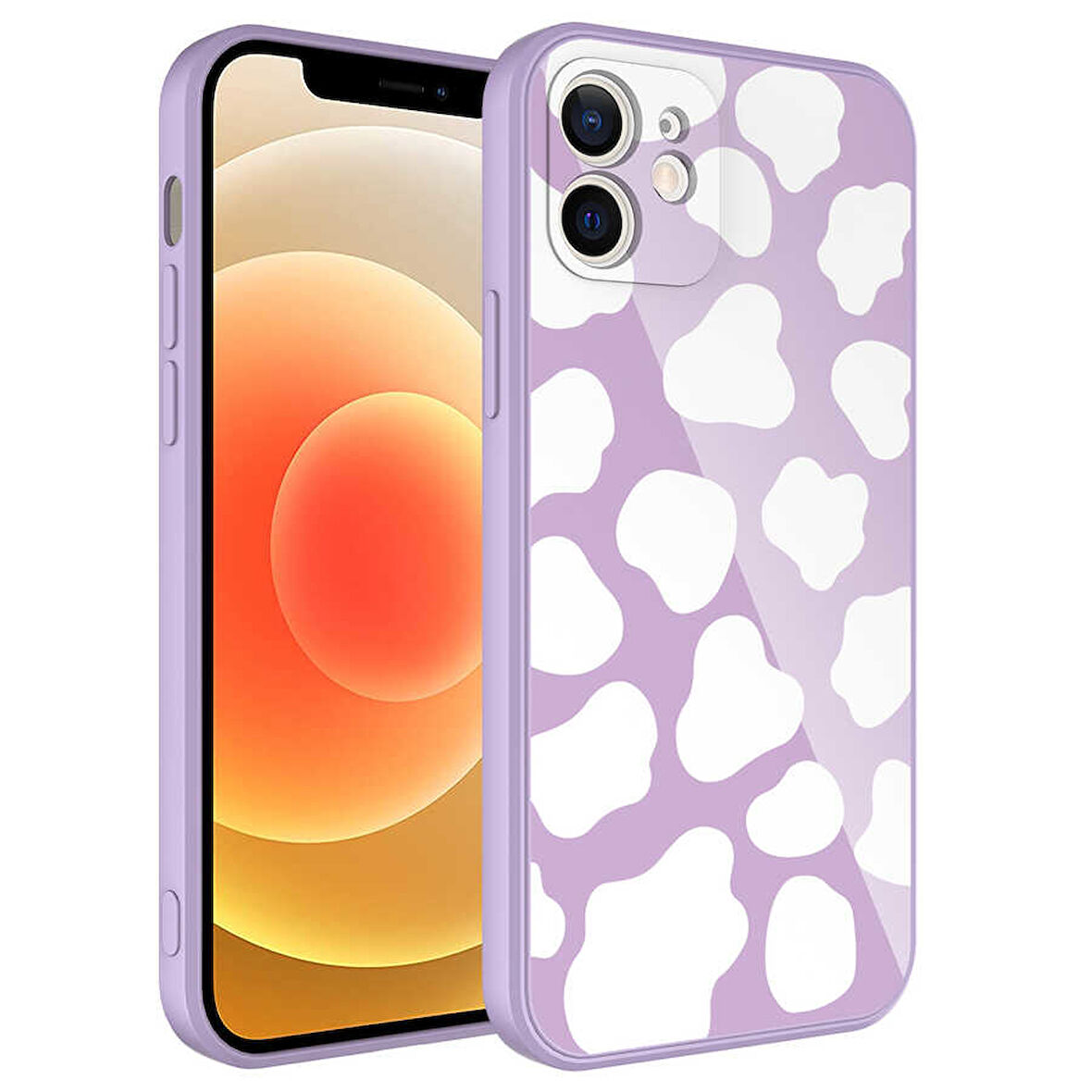 iPhone 12 Uyumlu Kamera Korumalı Desenli Sert Silikon Zore Epoksi Kılıf-NO6