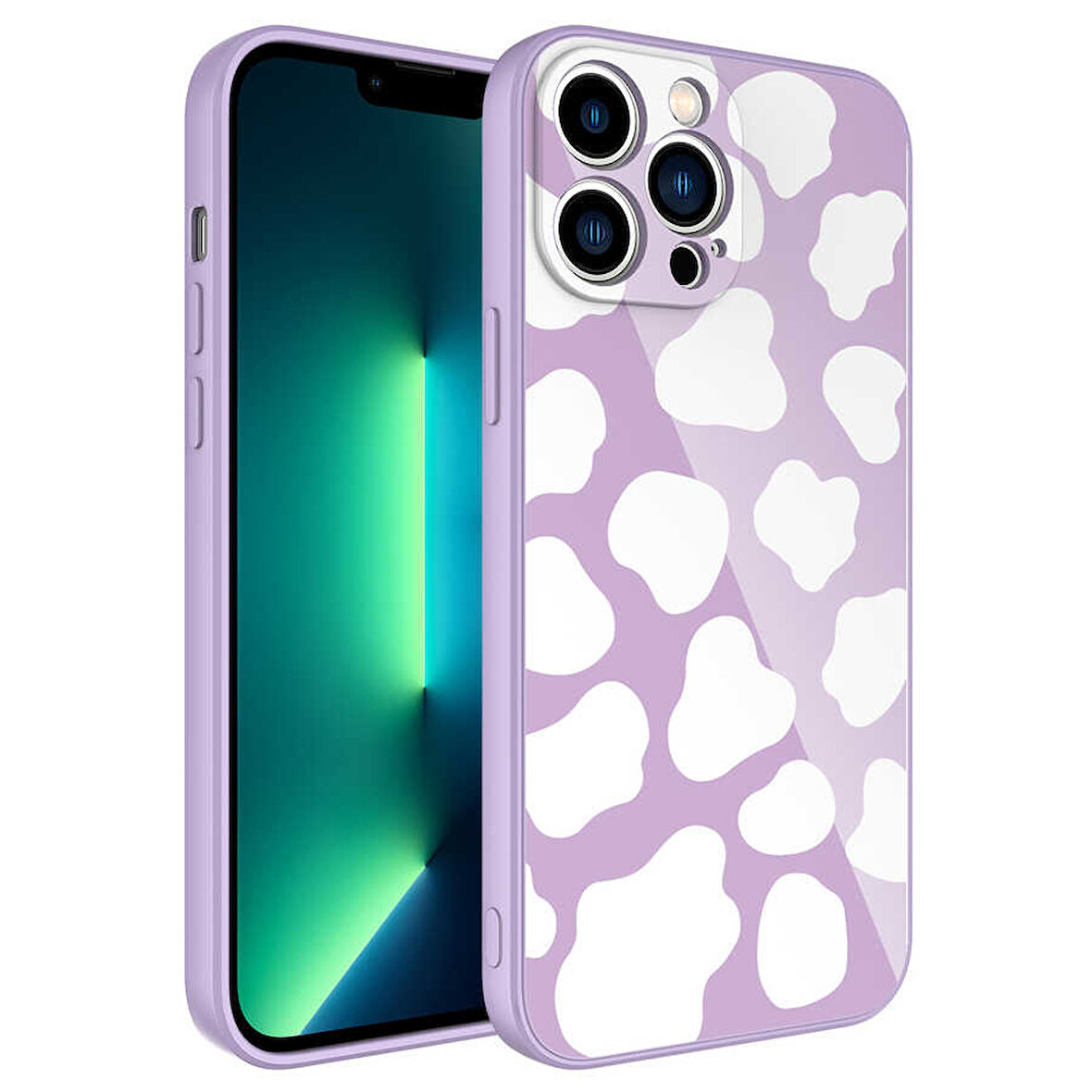 iPhone 12 Pro Uyumlu Kamera Korumalı Desenli Sert Silikon Zore Epoksi Kılıf-NO6