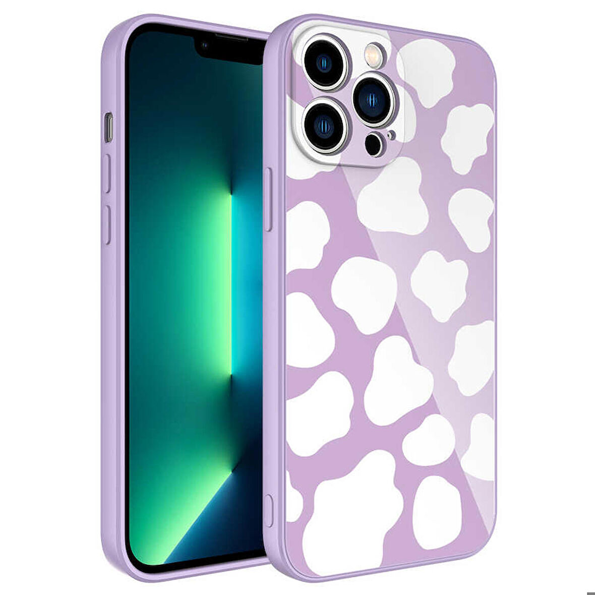 iPhone 12 Pro Uyumlu Kamera Korumalı Desenli Sert Silikon Zore Epoksi Kapak-NO6