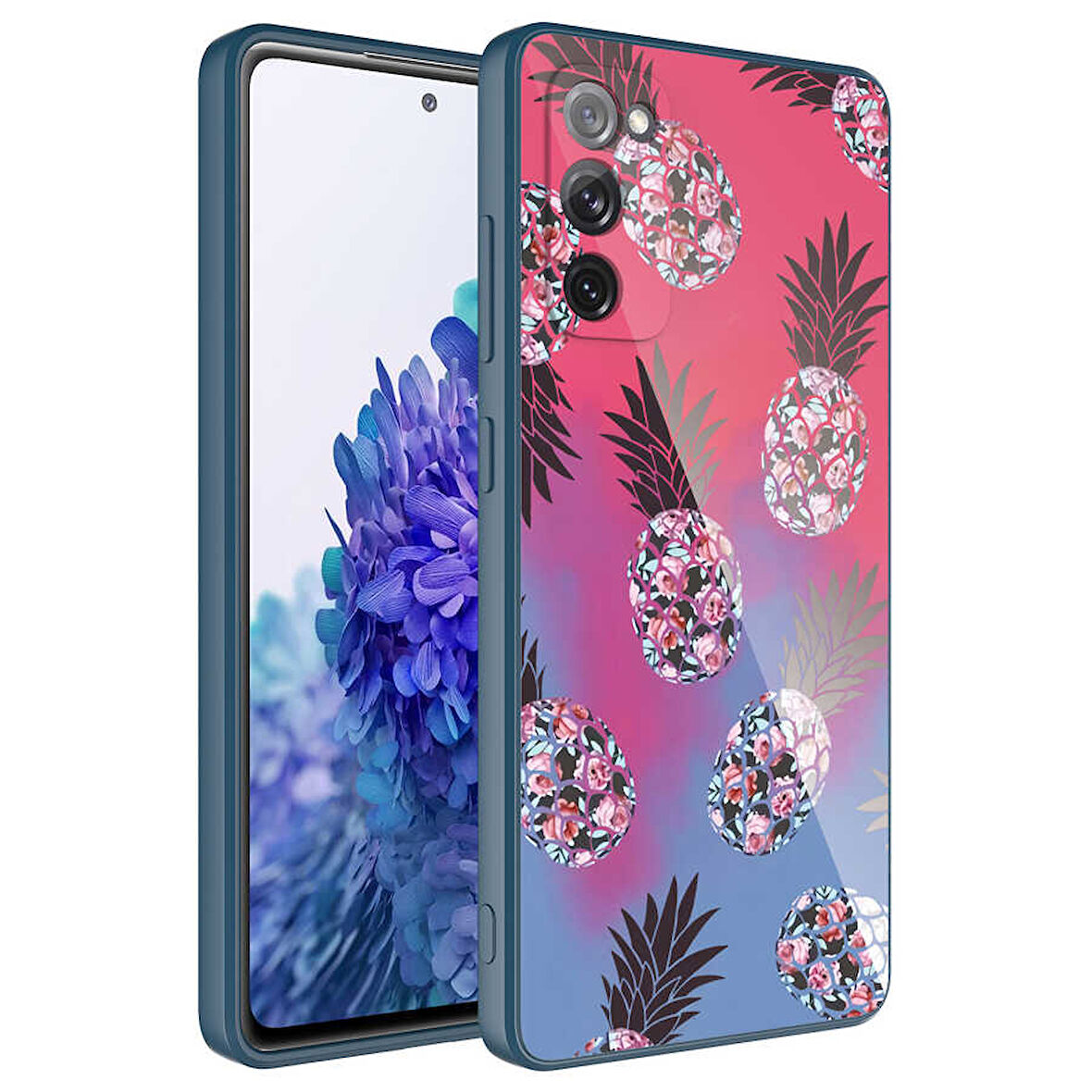 Galaxy S20 FE Uyumlu Kamera Korumalı Desenli Sert Silikon Zore Epoksi Kılıf-NO3