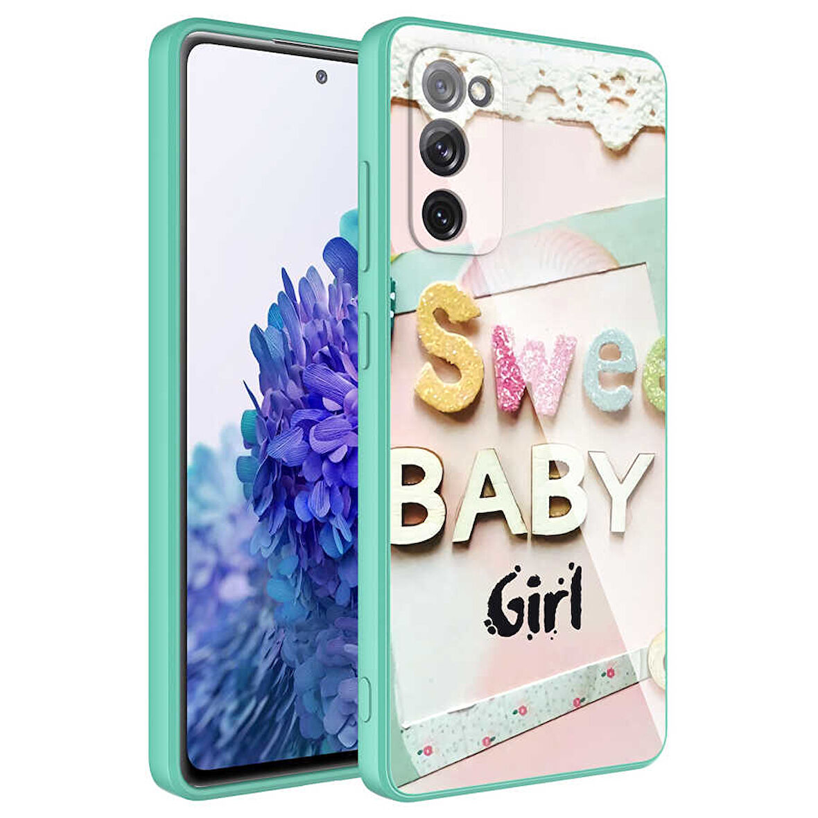 Galaxy S20 FE Uyumlu Kamera Korumalı Desenli Sert Silikon Zore Epoksi Kılıf-NO5