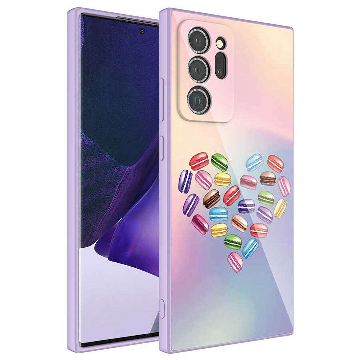 Galaxy Note 20 Ultra Uyumlu Kamera Korumalı Desenli Sert Silikon Zore Epoksi Kılıf-NO1