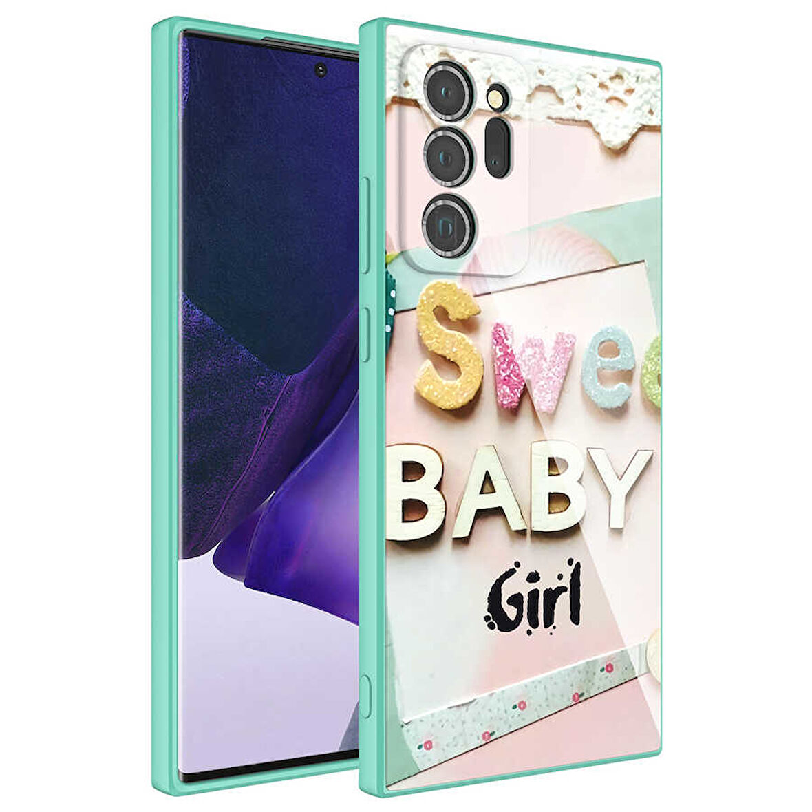 Galaxy Note 20 Ultra Uyumlu Kamera Korumalı Desenli Sert Silikon Zore Epoksi Kılıf-NO5