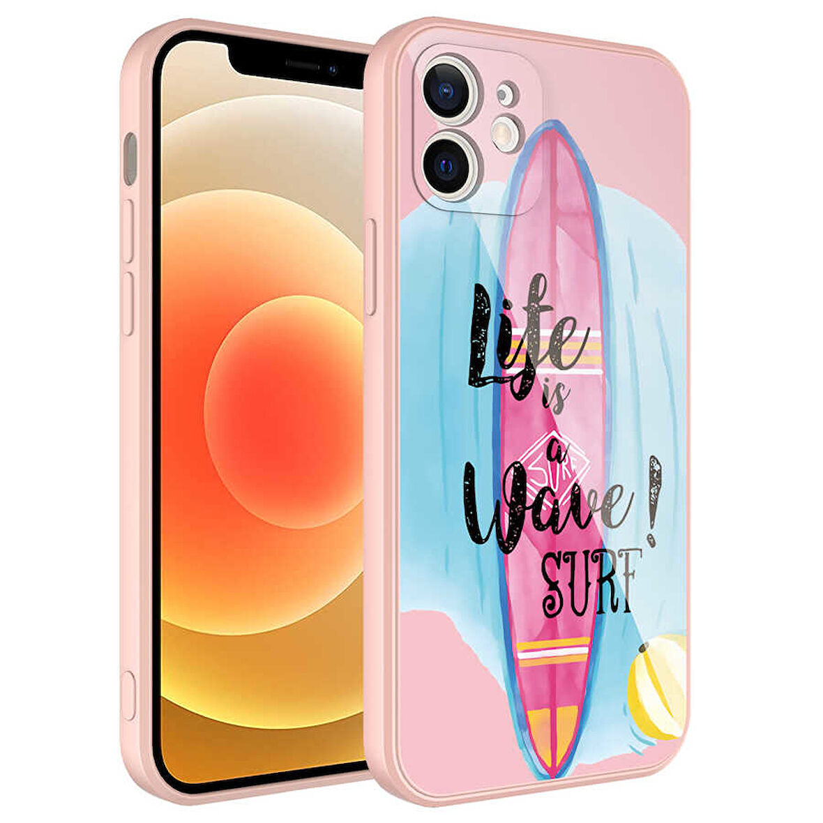 iPhone 11 Uyumlu Kamera Korumalı Desenli Sert Silikon Zore Epoksi Kılıf-NO10
