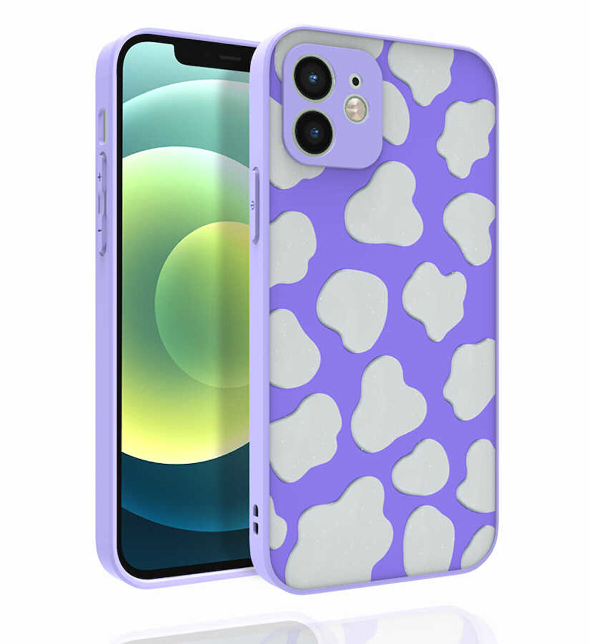 iPhone 12 Uyumlu Desenli Kamera Korumalı Parlak Zore Nora Kılıf-NO6