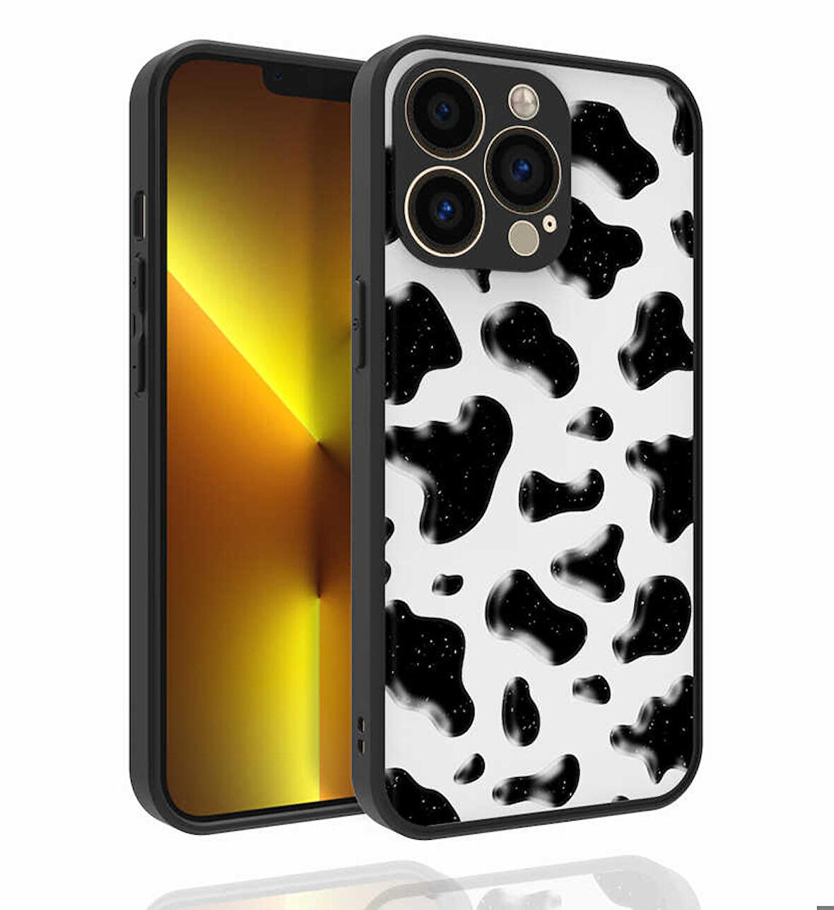 iPhone 13 Pro Uyumlu Desenli Kamera Korumalı Parlak Zore Nora Kapak-NO2
