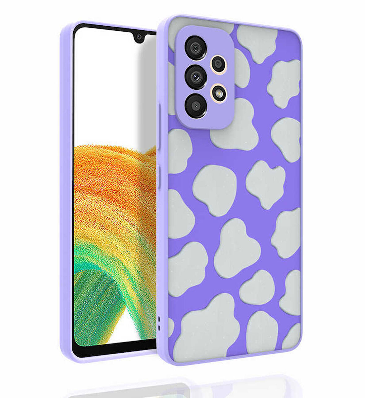 Galaxy A53 5G Uyumlu Desenli Kamera Korumalı Parlak Zore Nora Kapak-NO6