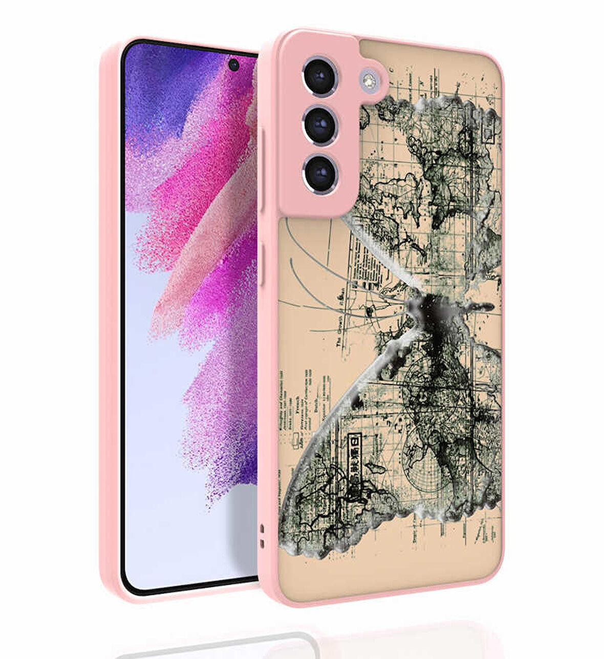 Galaxy S21 FE Uyumlu Desenli Kamera Korumalı Parlak Zore Nora Kılıf-NO4