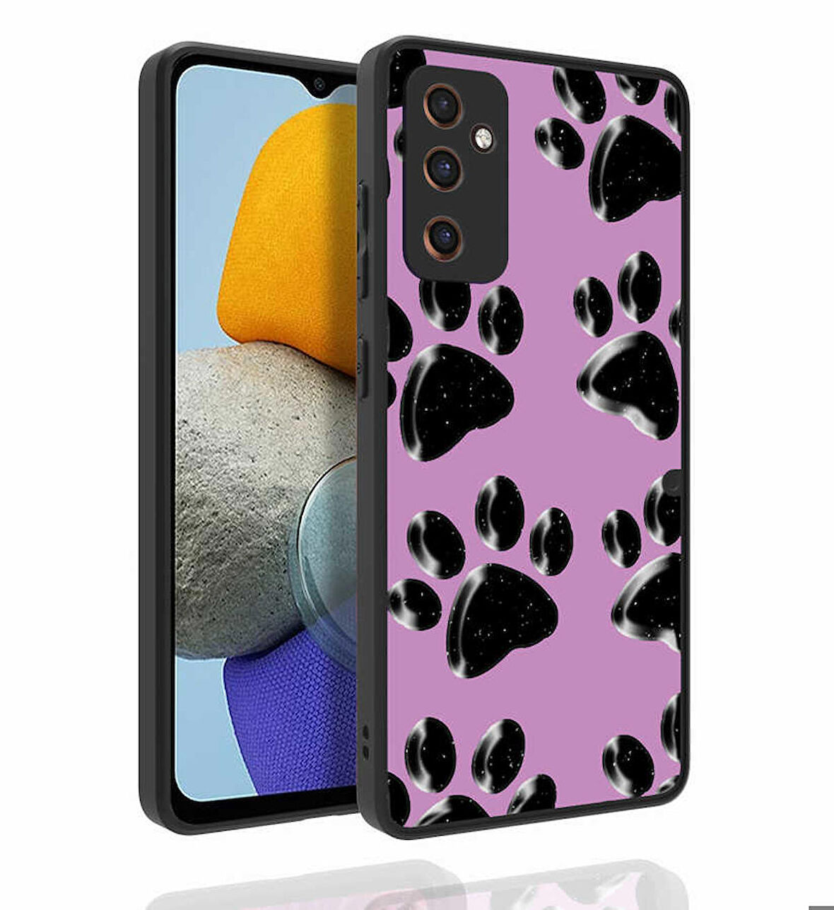 Galaxy M23 Uyumlu Desenli Kamera Korumalı Parlak Zore Nora Kapak-NO3