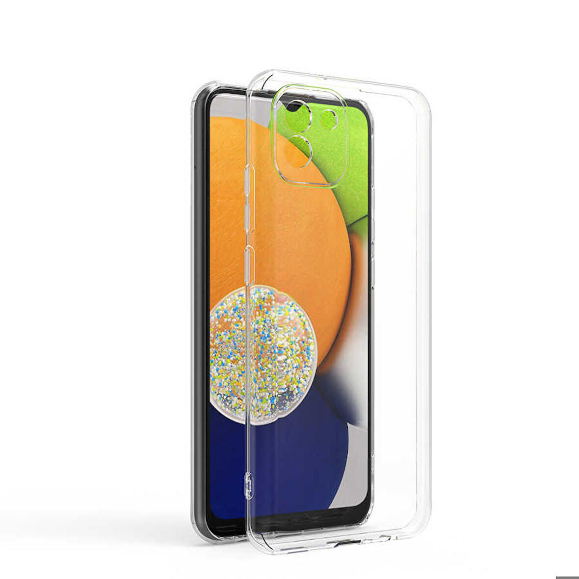 Galaxy A03 Uyumlu Zore Süper Silikon Kapak-Renksiz