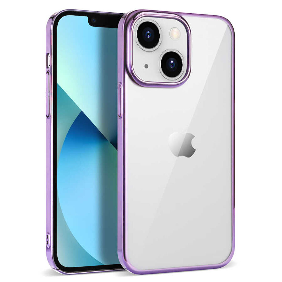 iPhone 14 Plus Uyumlu Zore Pixel Kılıf-Açık Mor