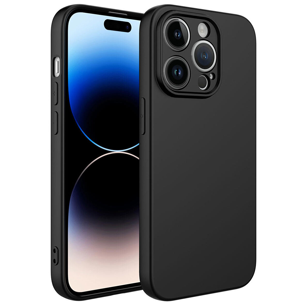 iPhone 14 Pro Max Uyumlu Zore Kamera Korumalı Mara Lansman Kapak-Siyah