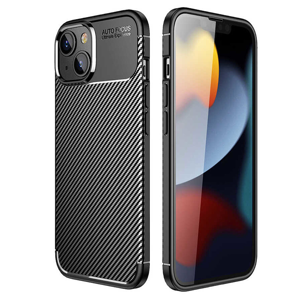 iPhone 14 Uyumlu Zore Negro Silikon Kılıf-Siyah