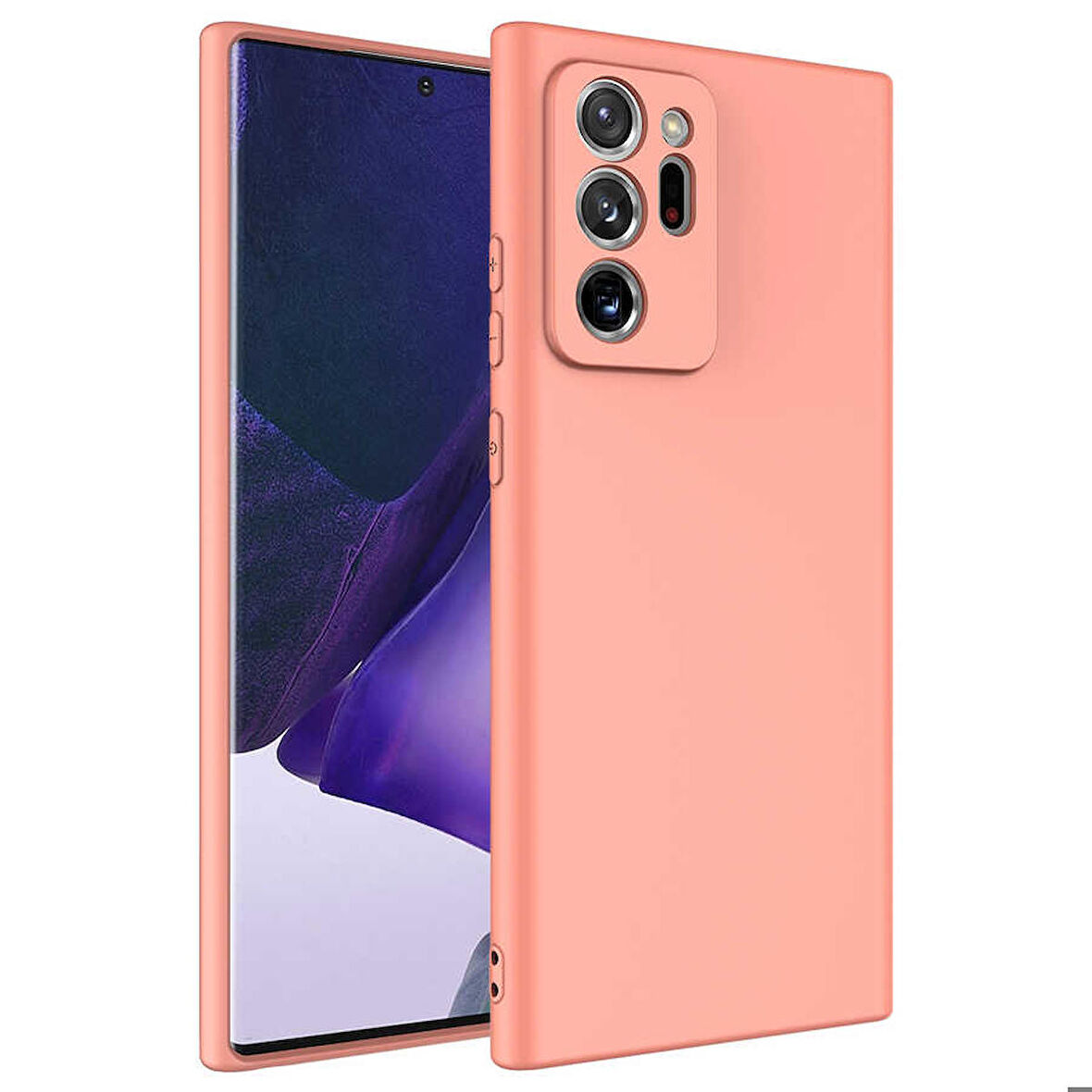 Galaxy Note 20 Ultra Uyumlu Zore Mara Lansman Kapak-Turuncu