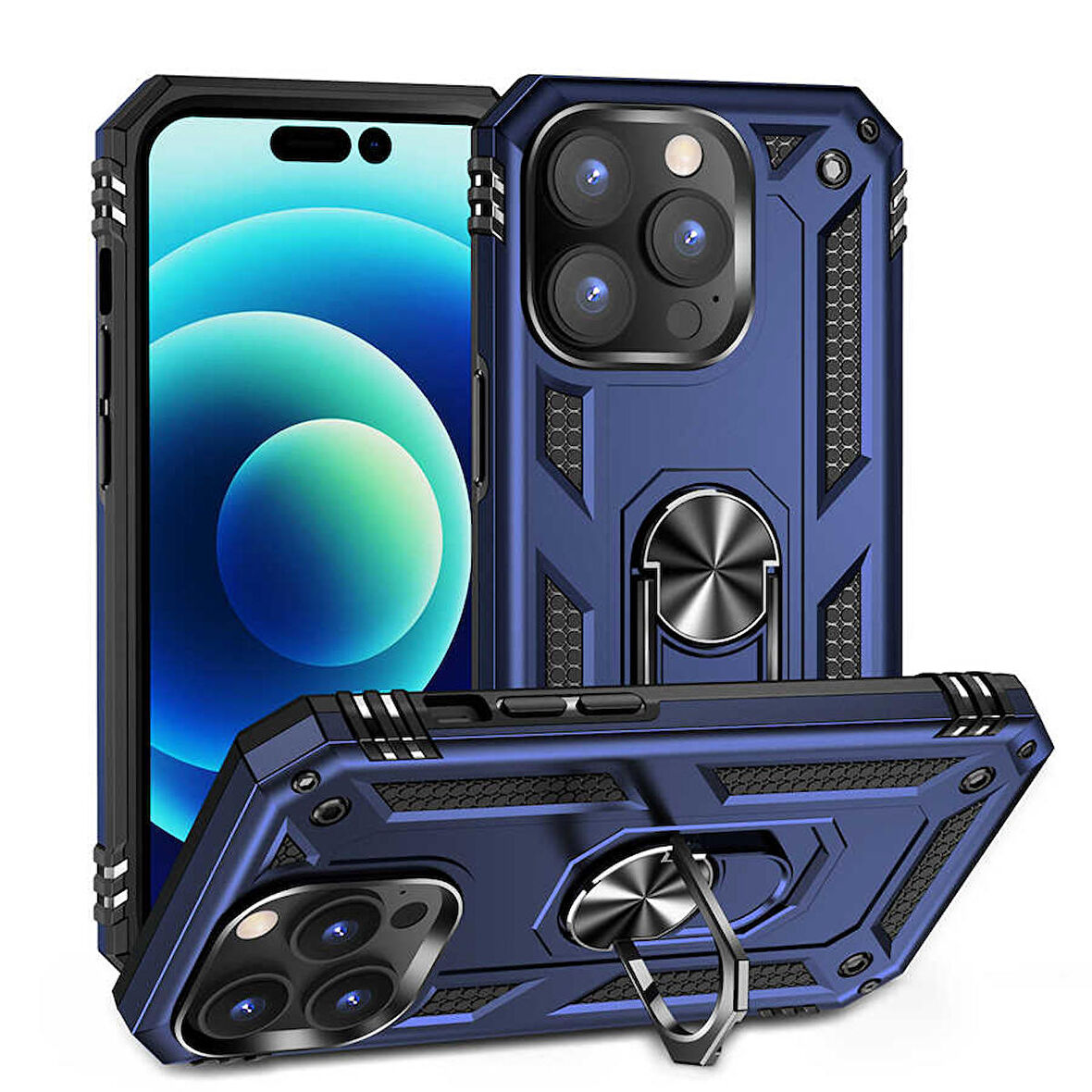 iPhone 14 Pro Uyumlu Zore Vega Kapak-Mavi
