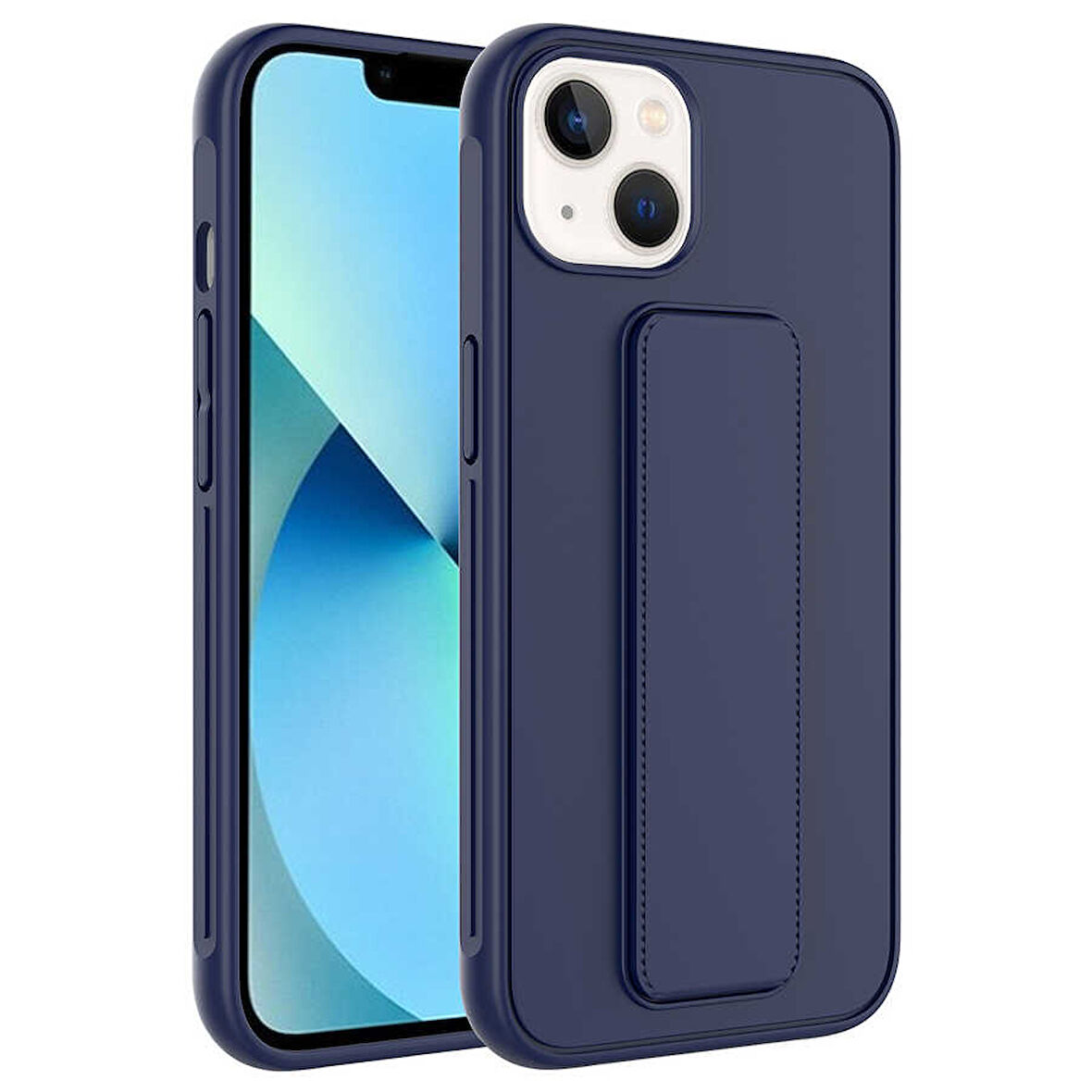 iPhone 14 Plus Uyumlu Zore Qstand Kılıf-Lacivert