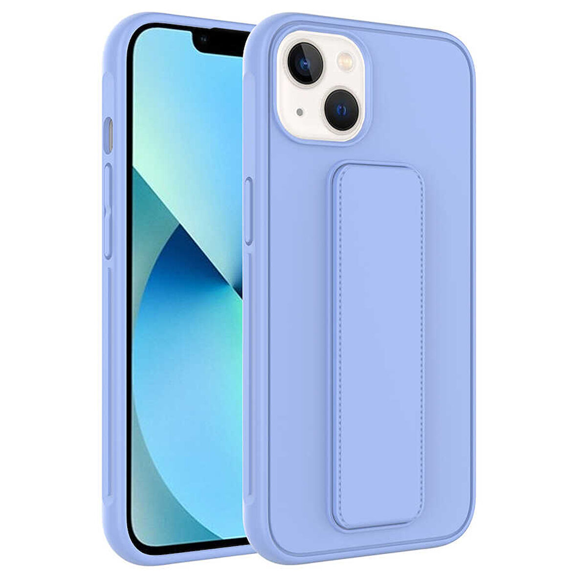 iPhone 14 Plus Uyumlu Zore Qstand Kılıf-Lila