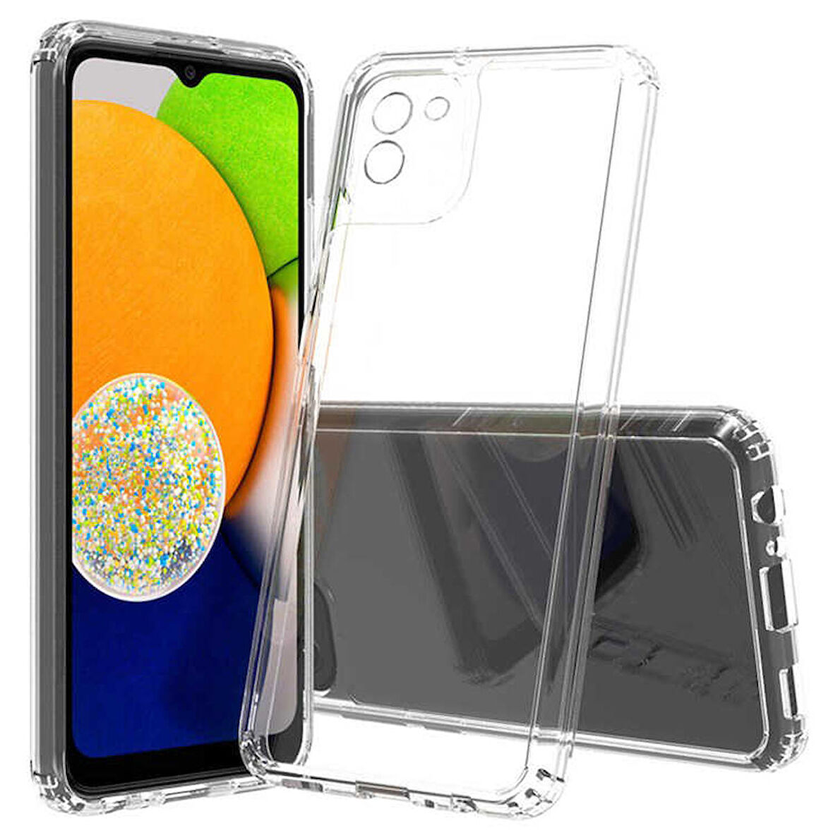 Galaxy A03 Uyumlu Zore 2mm Anti Shock Silikon-Renksiz