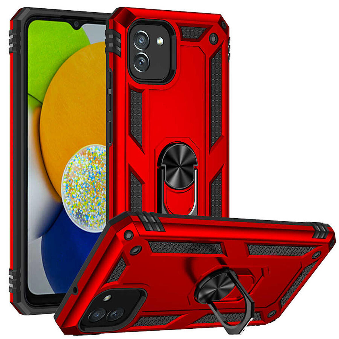 Galaxy A03 Uyumlu Zore Vega Kapak-Kırmızı
