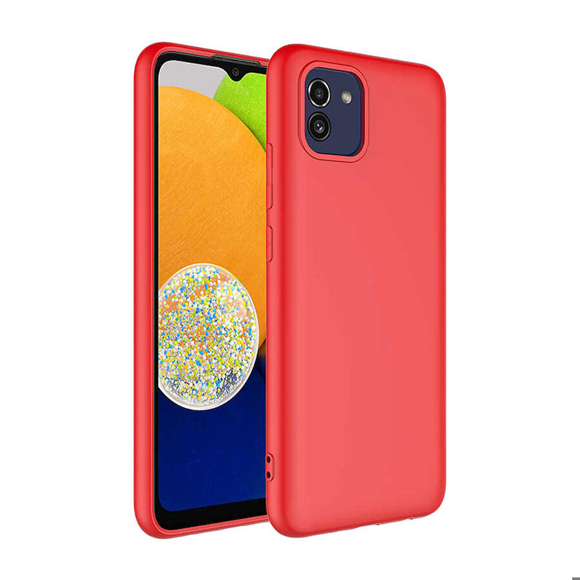 Galaxy A03 Uyumlu Zore Mara Lansman Kapak-Kırmızı