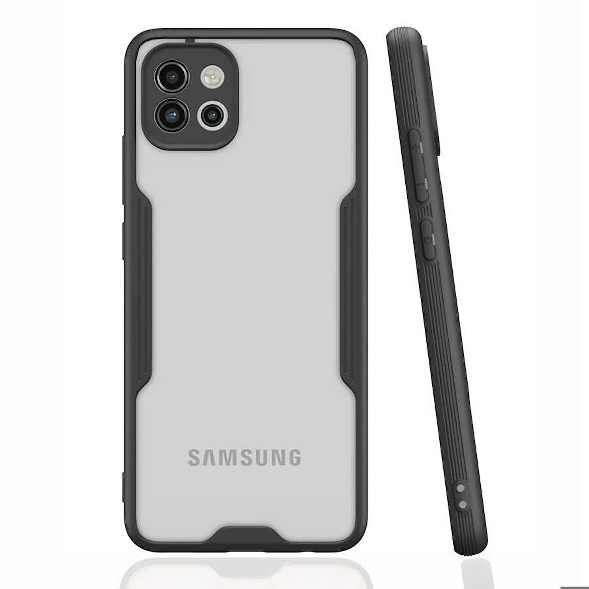 Galaxy A03 Uyumlu Zore Parfe Kapak-Siyah