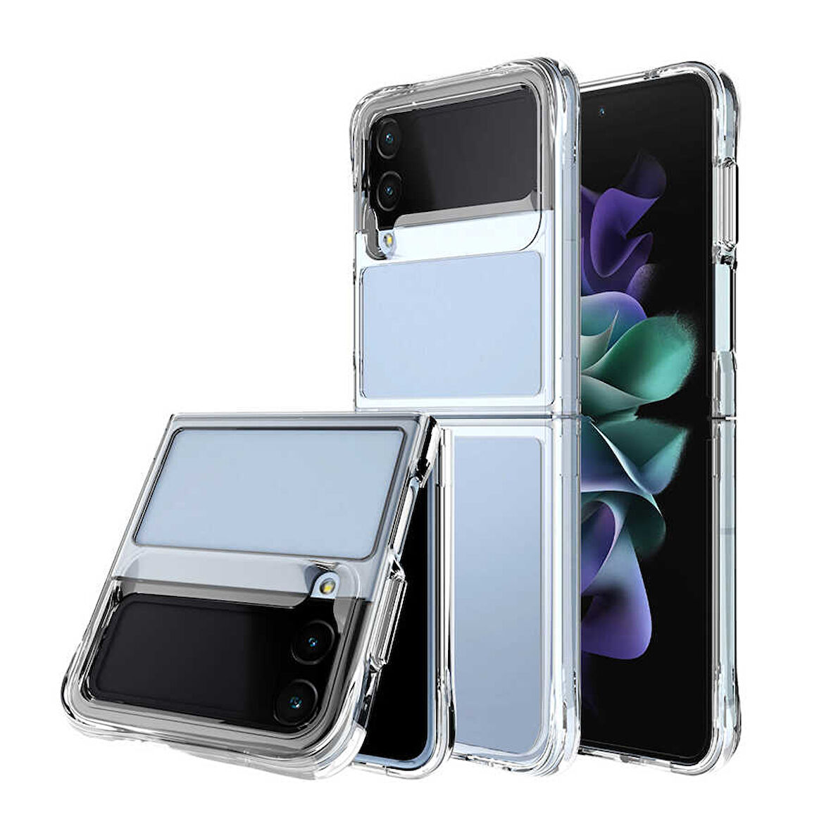 Galaxy Z Flip 4 Kılıf Zore Vonn Kapak-Renksiz