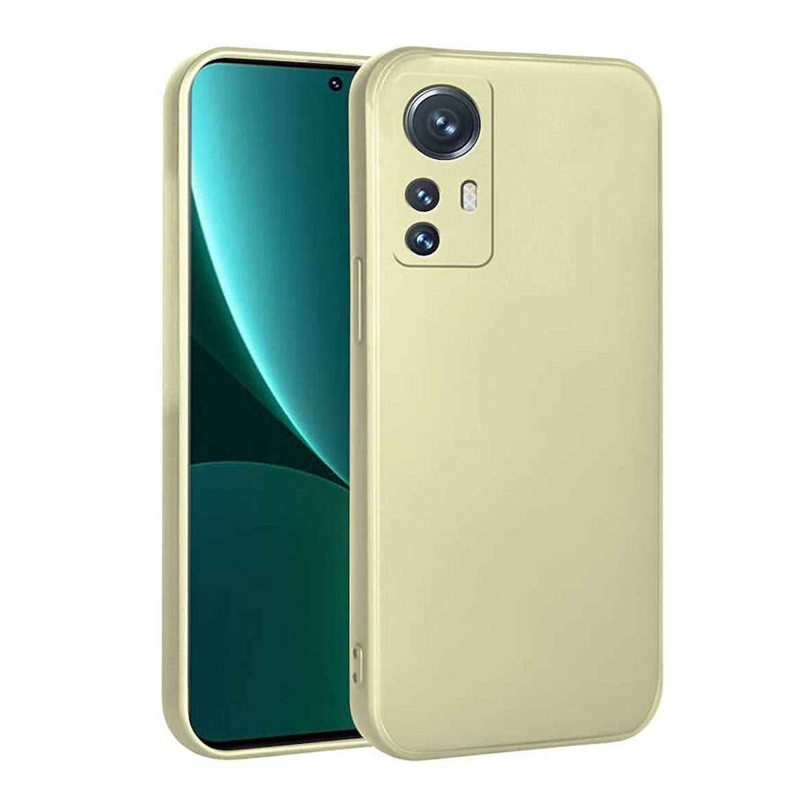 Xiaomi Xiaomi 12 Lite Kılıf Zore Premier Silikon Kapak-Gold
