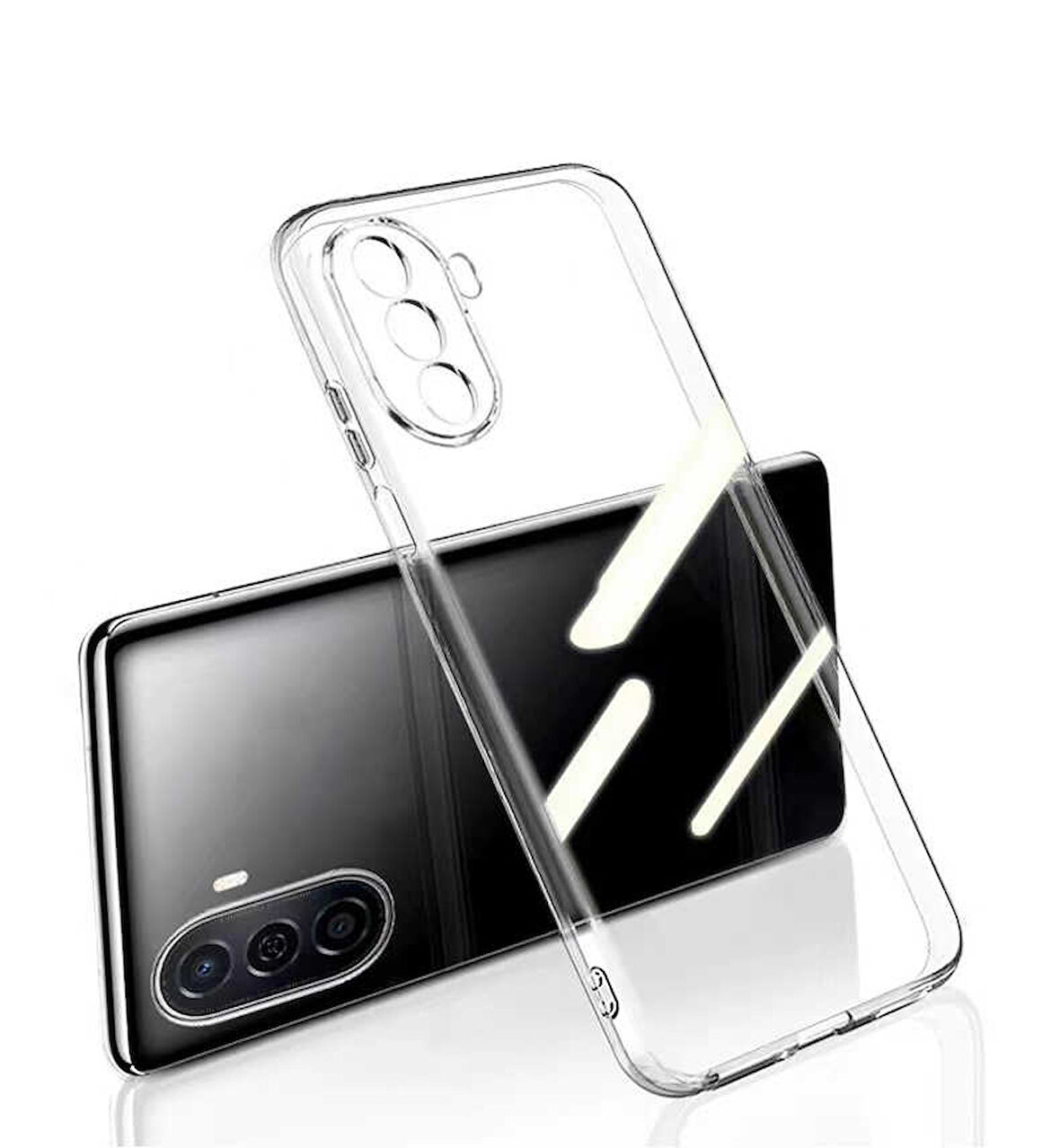 Huawei Nova Y70 Kılıf Zore Süper Silikon Kapak-Renksiz