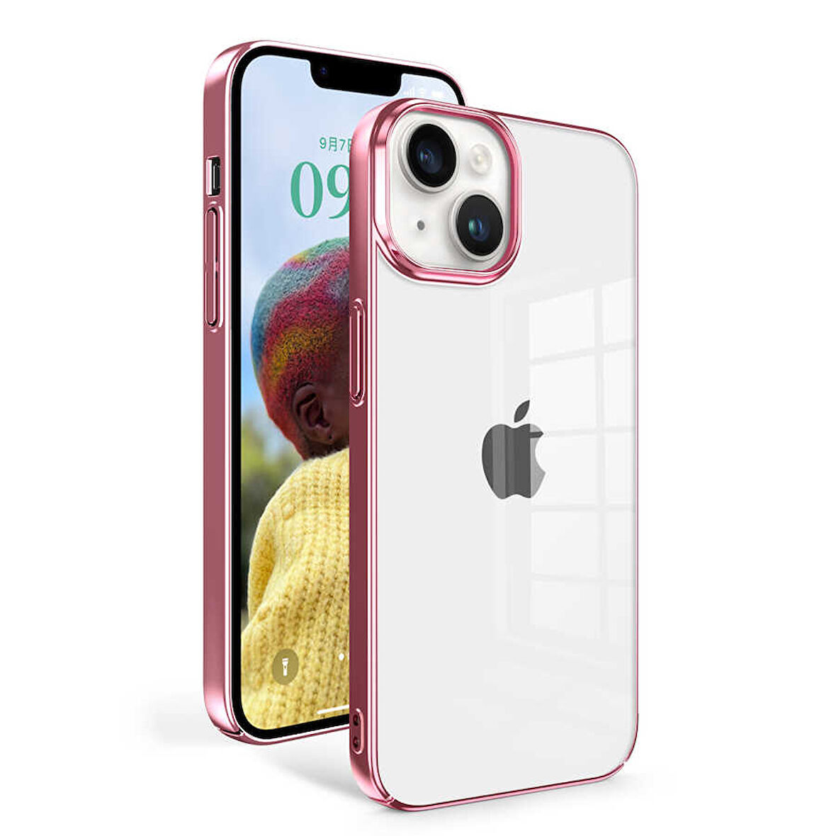 Apple iPhone 14 Kılıf Zore Sun Kapak-Rose Gold