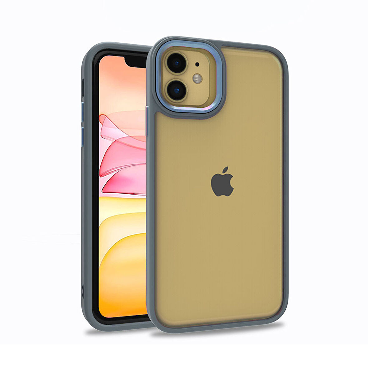 iPhone 11 Uyumlu Zore Flora Kılıf-Sierra Mavi