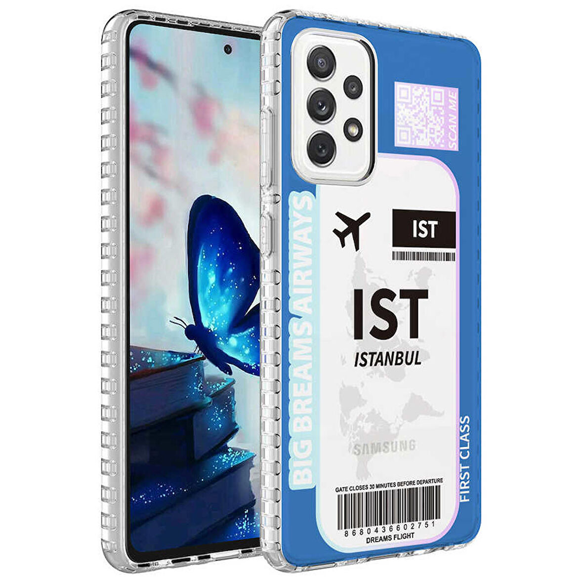 Galaxy A33 5G Uyumlu Airbag Kenarlı Renkli Desenli Silikon Zore Elegans Kapak-NO4