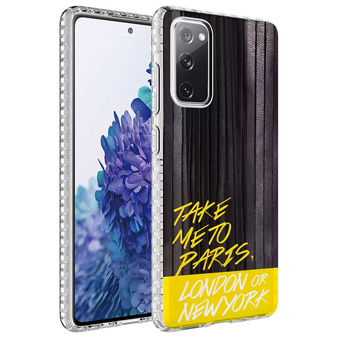 Galaxy S20 FE Uyumlu AirBag Kenarlı Renkli Desenli Silikon Zore Elegans Kılıf-NO3