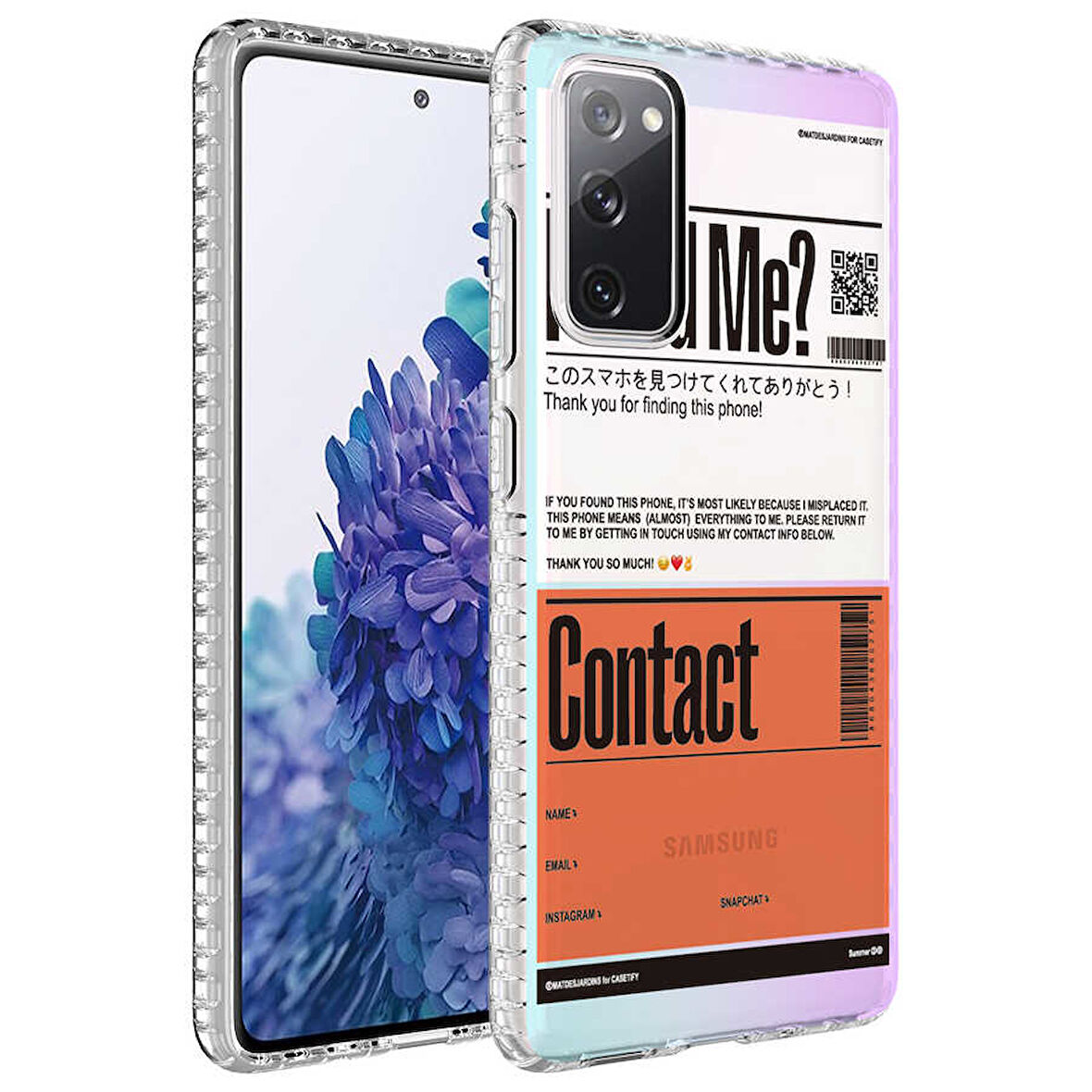 Galaxy S20 FE Uyumlu AirBag Kenarlı Renkli Desenli Silikon Zore Elegans Kılıf-NO6