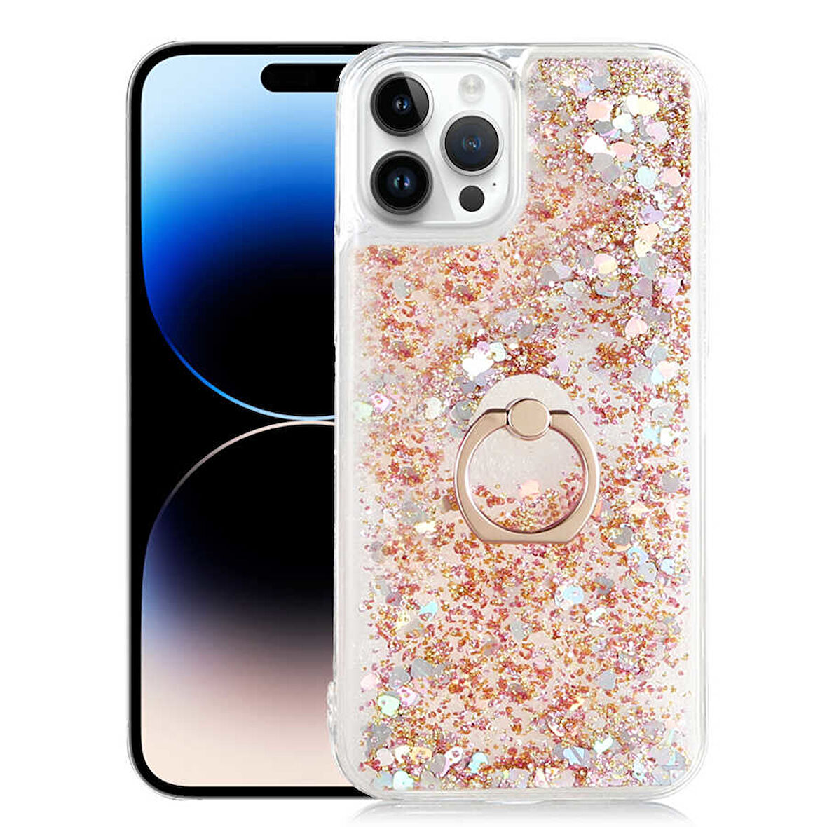Apple iPhone 14 Pro Max Kılıf Zore Milce Kapak-Gold