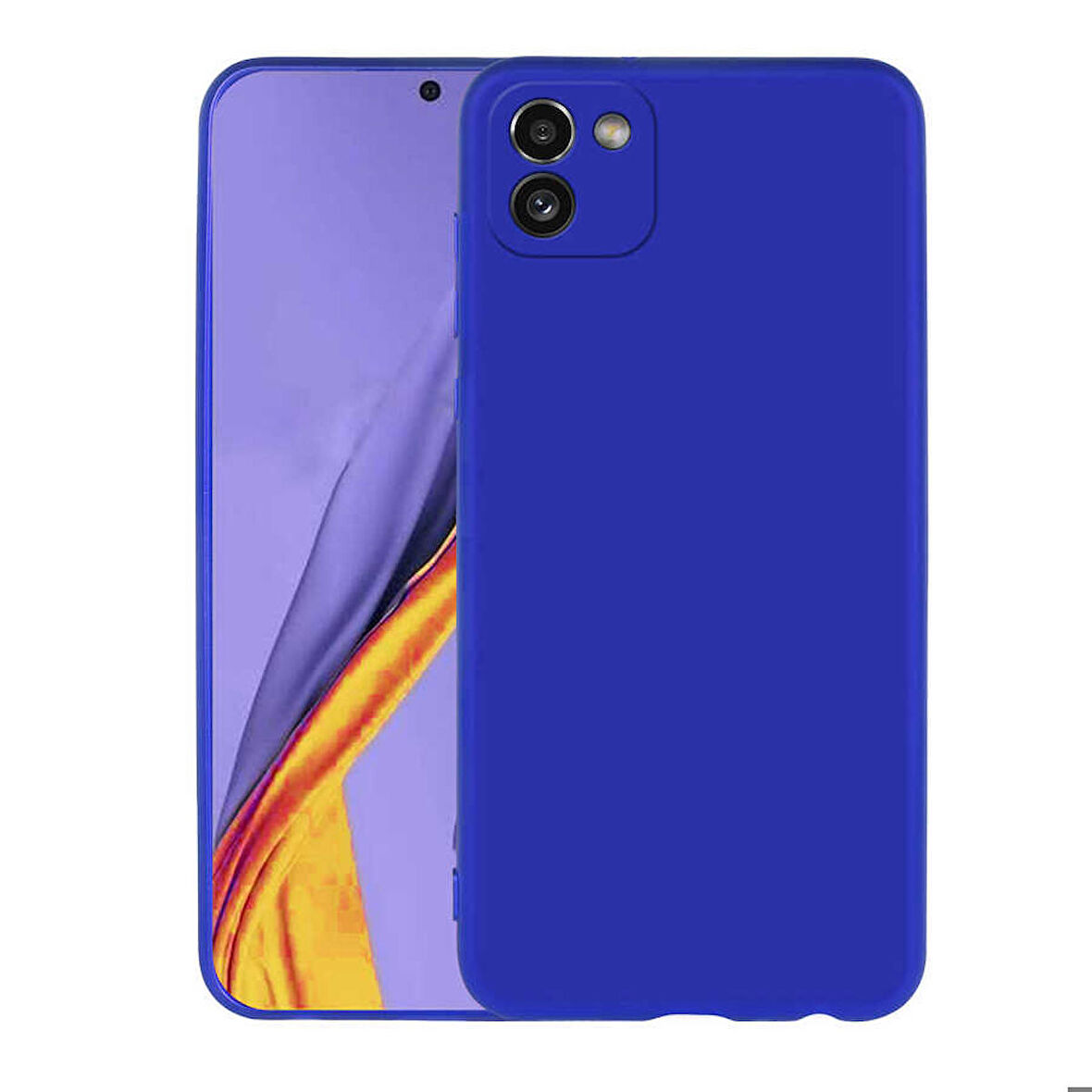Galaxy A03 Uyumlu Zore Premier Silikon Kapak-Saks Mavi