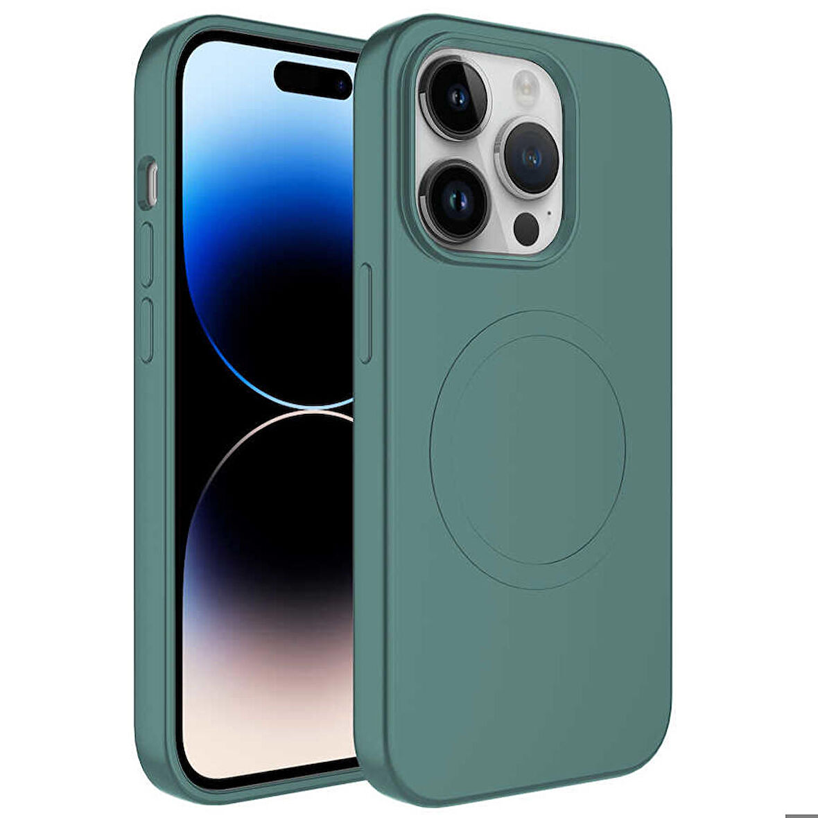 iPhone 14 Pro Max Uyumlu Magsafe Wireless Şarj Özellikli Pastel Renk Silikon Ensueno Plas Kapak