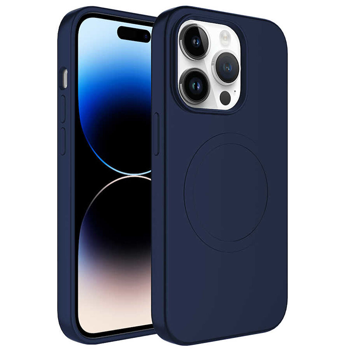 iPhone 13 Pro Uyumlu Magsafe Wireless Şarj Özellikli Pastel Renk Silikon Zore Plas Kılıf-Laciv