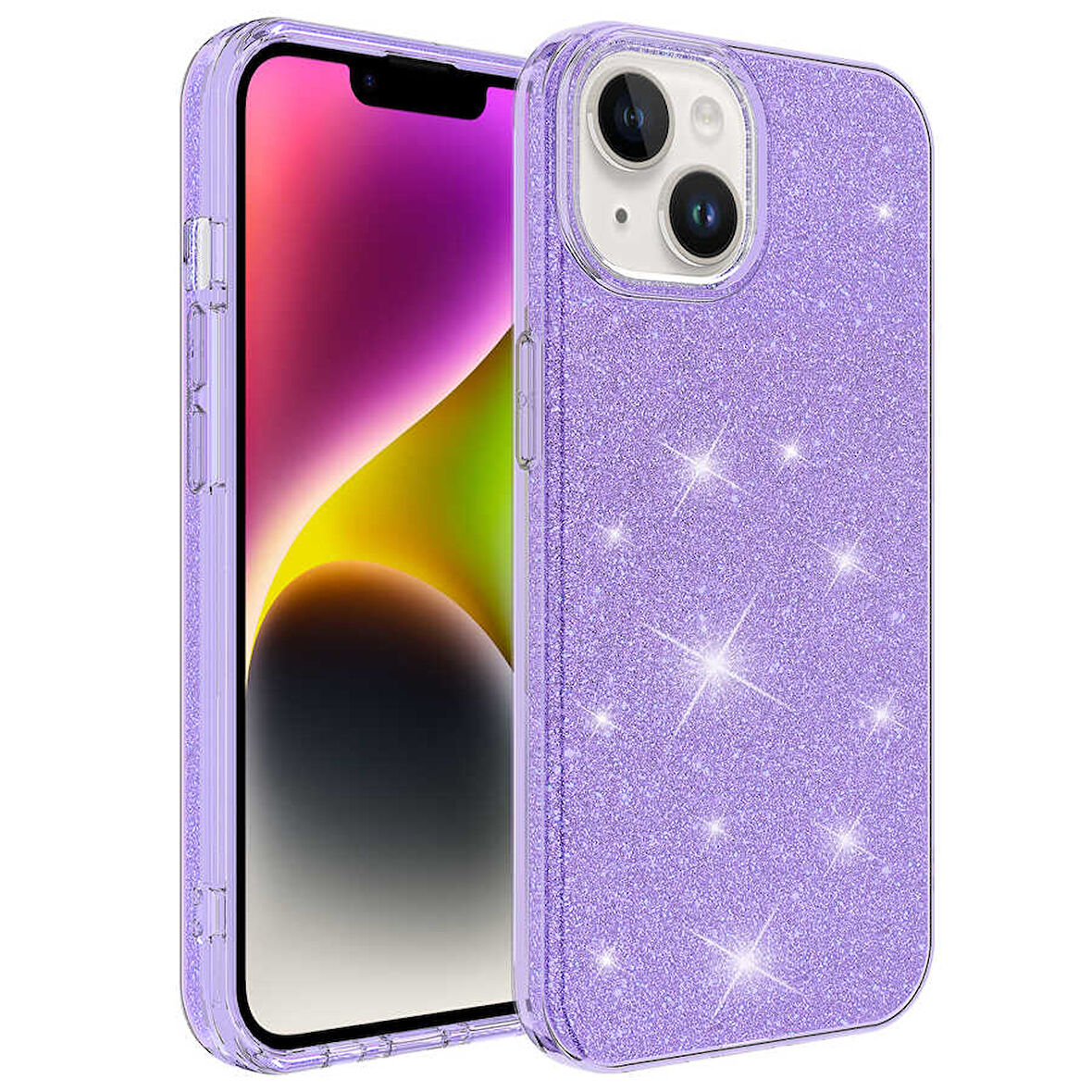 iPhone 14 Uyumlu Zore Shining Silikon-Mor